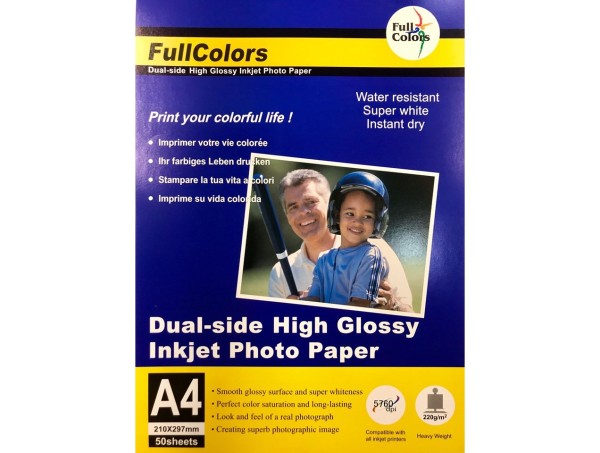 FullColors A4 220g/m2 Dual-side Glossy